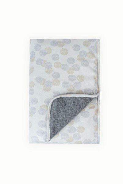 Boumini 100X150 cm Cotton Baby Blanket Double Sided Fiber Filled Polka Dots Coffee