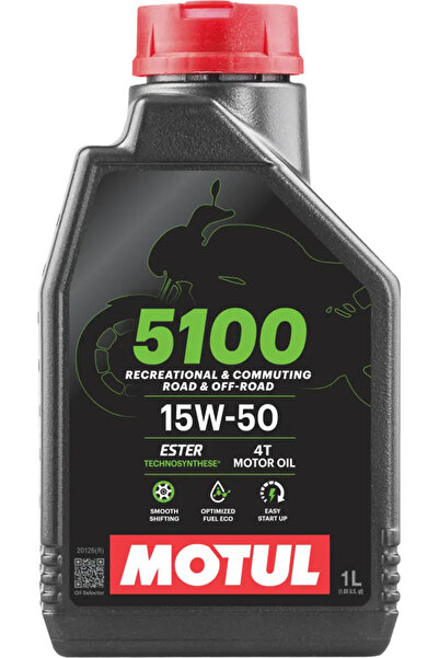 Motul 5100 15w50 Technosynthese Motosiklet Yağı (1 LT.) Üretim Yıli : 2025)
