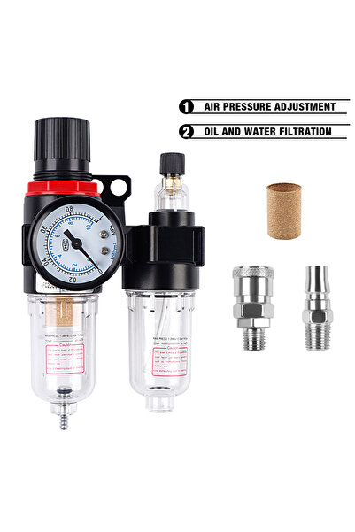 Choice SET-B AFC2000 Air Pressure Regulator For Air Compressor,Oil-water Separator, Copper Filter Element,