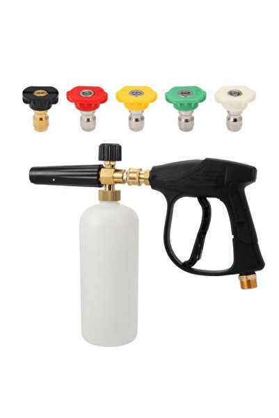 Choice غسالة ضغط عالية C 300 بار - مدفع رغوة سعة 1 لتر، 5 فوهات، وصلة M22 - 1...