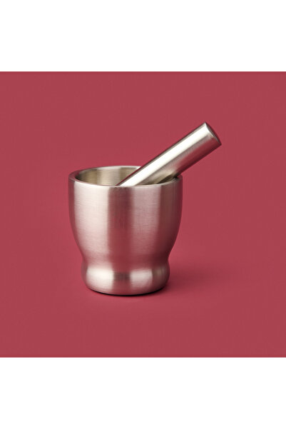 Genel Markalar Tohanaa Çelik Havan Seti - Gri - 9,5x9 cm