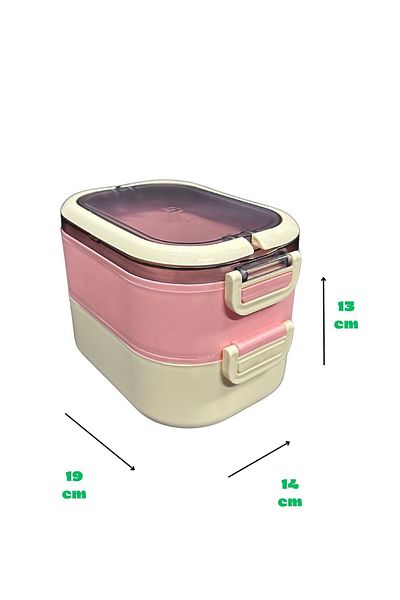 SUPERPUP Lunch Box Pink Lunch Box Food Storage Carrying Container