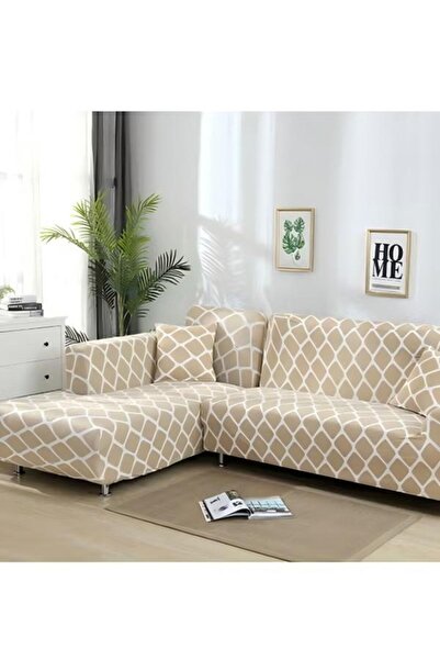 fun zone Sofa Cover, Elastic Printed, Anti Slip, Wear Resistant, For Three Se...