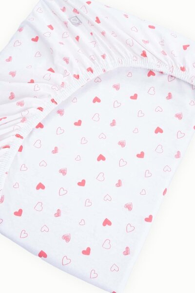 Boumini % 100 Pamuklu Bebek Lastikli Çarşaf ve Yastık Kılıf Seti 70x140 cm Kı...