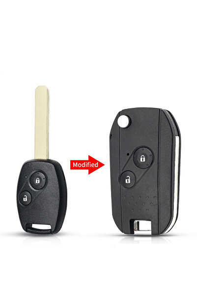 Choice مفتاح تحكم عن بعد KEYYOU مُعدّل بزرين لسيارة Honda Fit CRV Civic Insig...