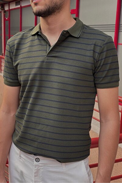 inpool Ανδρικό μπλουζάκι με γιακά πόλο με ρίγες