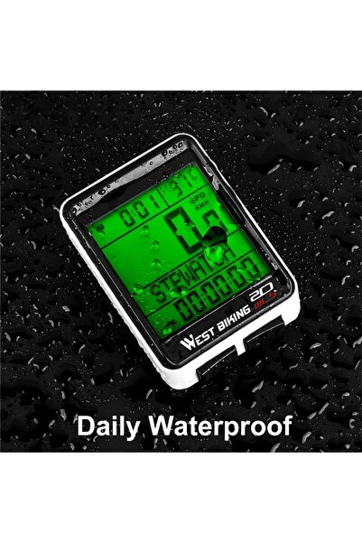 Generic Bicycle Odometer, Waterproof Wireless 5-Inch Bicycle Riding Stopwatch, Speedometer 2.1 Inches
