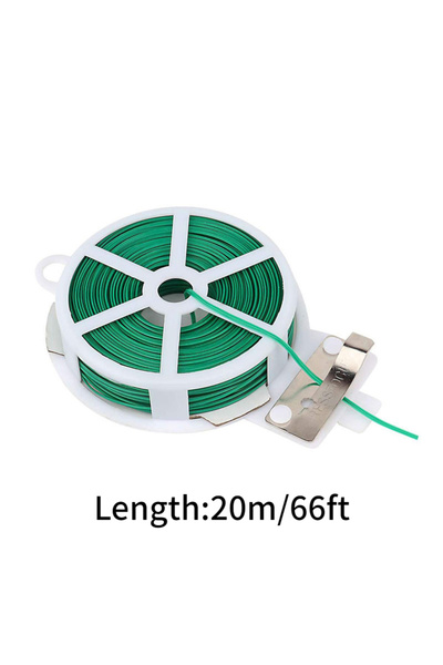 Choice 20M 20/50/100/200m Gardening Binding Wire, Plastic Twist Ties, Plant Fixing Wire, Portable Garden Ca