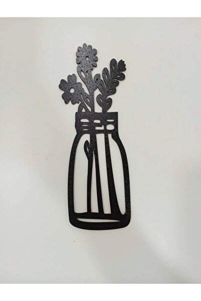 hediyesepetin Γλάστρα από Μαύρο Ξύλο με Κοπή με Λέιζερ - Διακόσμηση Τοίχου