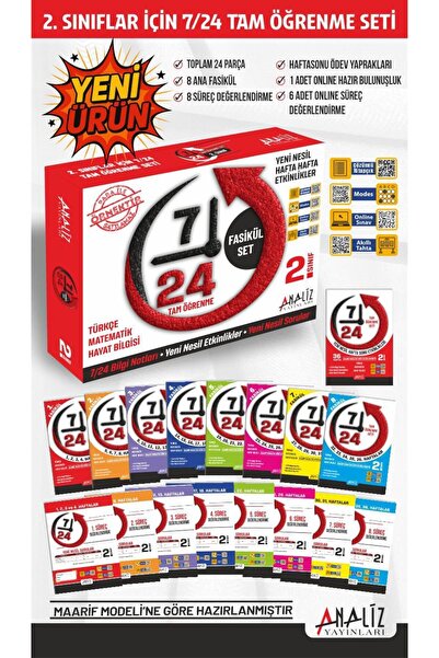 Analiz Yayınları 2.sınıf 7/24 Tam Öğrenme Seti