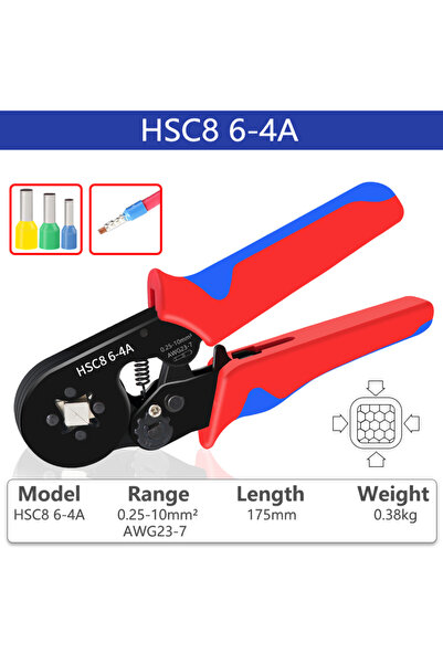 Choice كماشة العقص HSC8 6-4A وأكمام الطوق وأدوات الطرفية الأنبوبية HSC8 6-4 0...