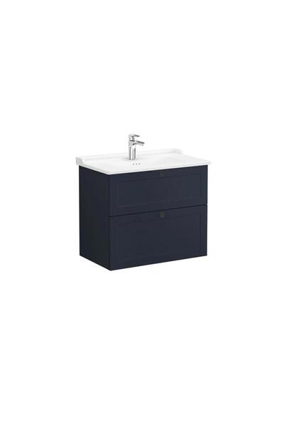 VitrA Root Classic Lavabo Dolabı 80cm 2 Çekmeceli Mat Lacivert 68874