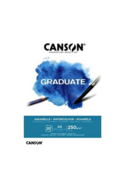 Canson Graduate Aquarella & Watercolor Blok A3 20 Yaprak 250 gr