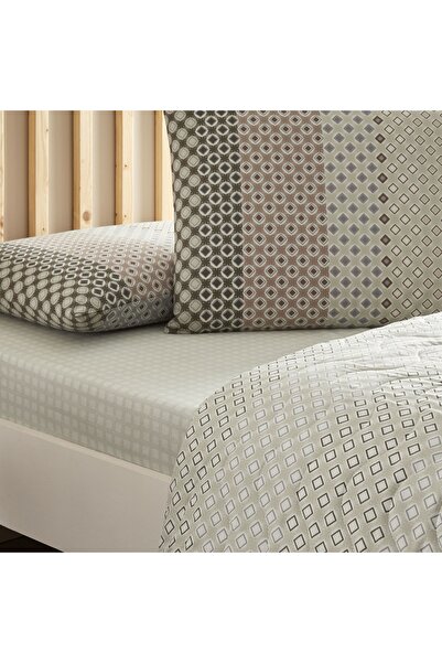 Taç Сірий набір постільної білизни Breeze Ranforce для двоспального ліжка