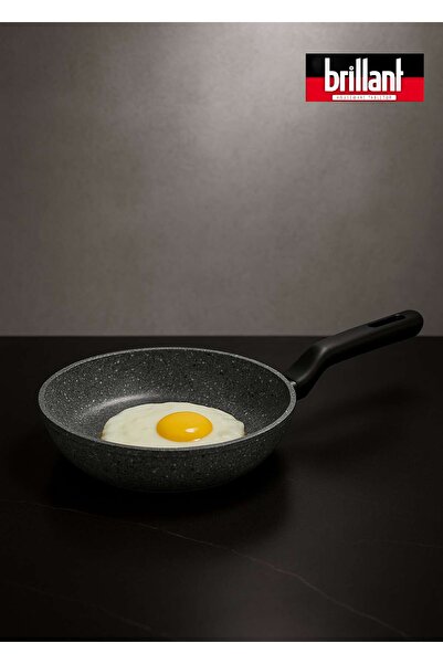 Brillant Gri 3'lü Granit Tava Seti 28/24/20 Cm Yanmaz/yapışmaz Tava Sahan Seti