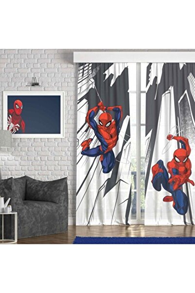Taç Spiderman In The Night İkili Fon Çocuk Perde