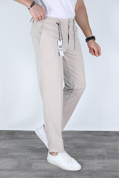 ATKGİYİM Pantolon kumaş pantolon regular kesim bel lastikli
