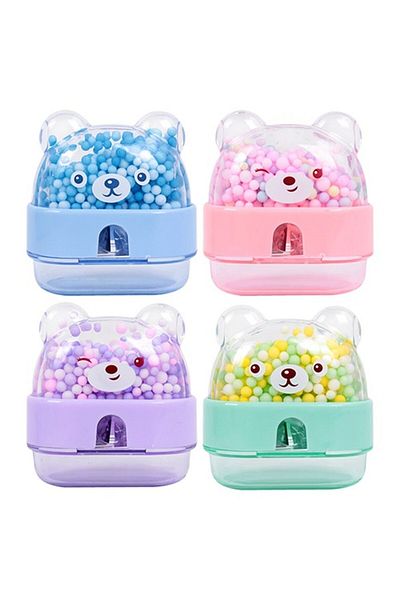 Mikro 2 Pack Unicorn Colored Foam Beaded Pencil Sharpener