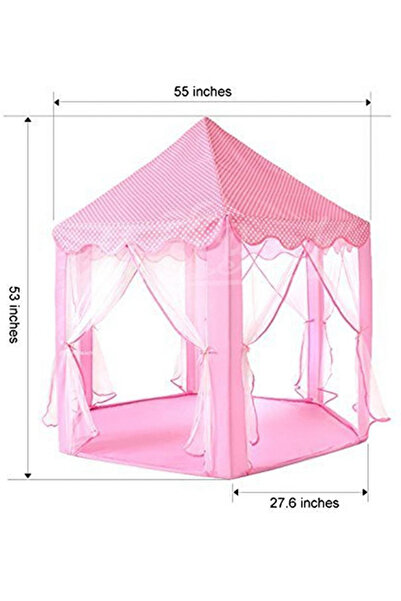 fun zone خيمة لعب على شكل قلعة الأميرة العامة سهلة التركيب وخفيفة الوزن ومتينة وقوية 140 × 140 × 135 سم