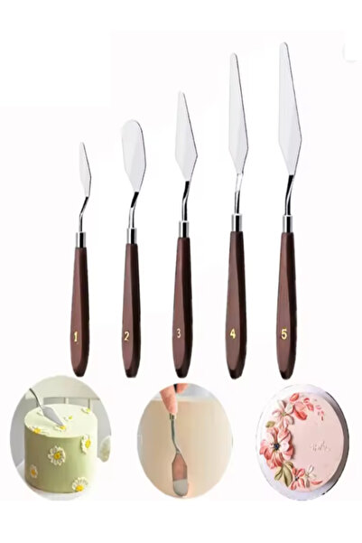 DESUP MODEL 5 Pieces Metal Painting Spatula Palette Knives, Painter Sipatula Spatula Spatula