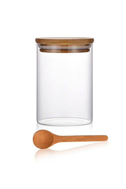 Generic Bisbell Glass Food Storage Jars Containers With Wooden Spoon,6Pcs Set,550ML