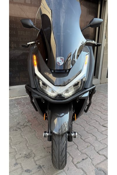 Pcx ön 2 parça çamurluk v grenaj üstü karbon desen koruma kapak 2025