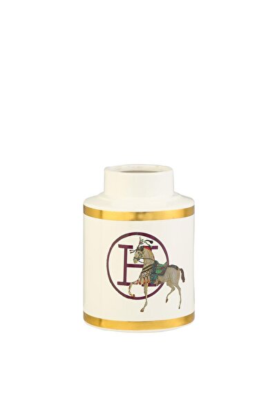 Vitale Horse Gilding Vase Gold 12X12X17 cm Ak.Wlt0708