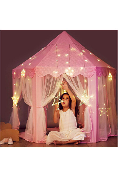 fun zone خيمة لعب على شكل قلعة الأميرة العامة سهلة التركيب وخفيفة الوزن ومتينة وقوية 140 × 140 × 135 سم
