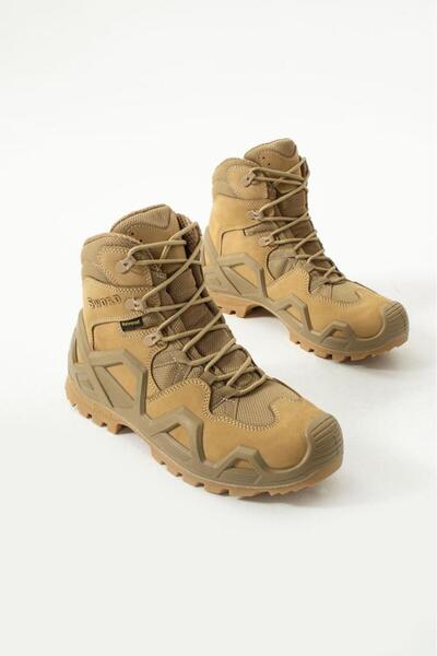SINGLE SWORD SS611 Su Geçirmez Bağcıklı Tactical/Outdoor Kışlık Askeri Kısa Bej Çöl Botu 44