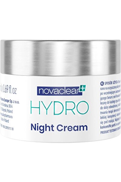 Novaclear Hydro Night Cream - Lightweight Gel Moisturizer with Hyaluronic Aci...