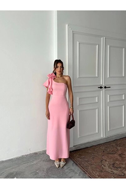 Diemmood Rochie de damă cu un singur mânecă