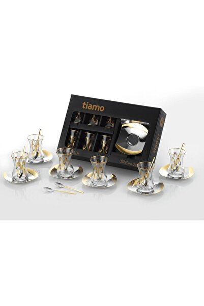 Tiamo Amor Çay Seti Gold 18 Parça / 6 Kişilik