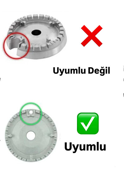 Arçelik 8 Parça PROFİLO-BOSCH-SİEMENS UYUMSUZ Ocak Bek Ve Kapak Takımı