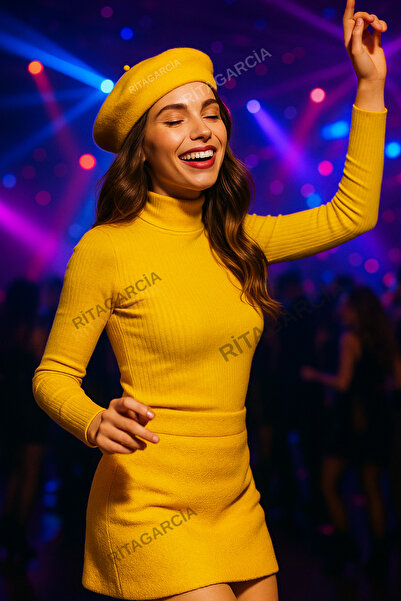 Ritagarcia Fransız Keçe Sarı Ressam Bere