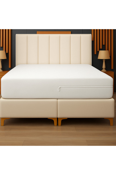 tıklasepetim Mellowtex Fermuarlı Örme Yatak Kılıfı 160x200 Ölçülü Sıvı Geçiri...