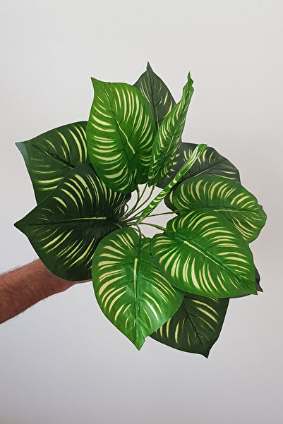 Artificial Plant Caladium-caladium Bundle Real Textured 12 Branches 41 Cm. Green