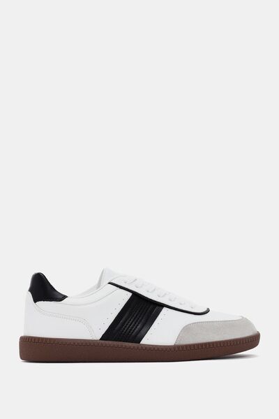 Bestyle حذاء بروكلين النسائي باللونين الأبيض والأسود