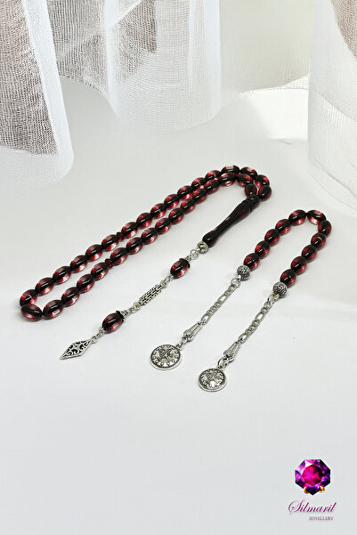 Muammer Köksal Design Set de mătănii din chihlimbar roșu și Zaza – Design spe...