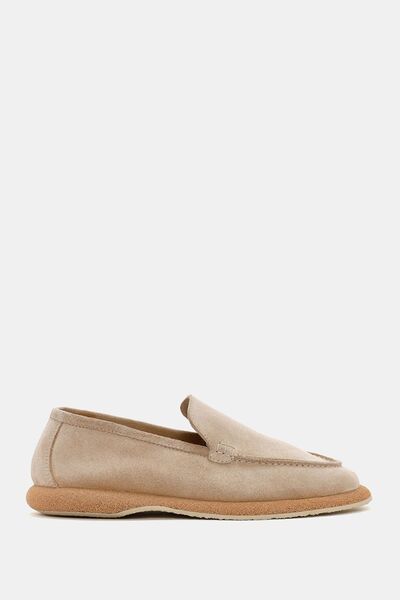Bestyle Beige Maegan Women's Suede Leather Loafer