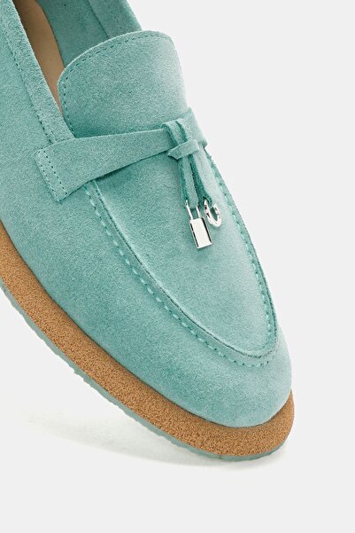 Bestyle Aden Γυναικείο - Τυρκουάζ Suede Leather Loafer