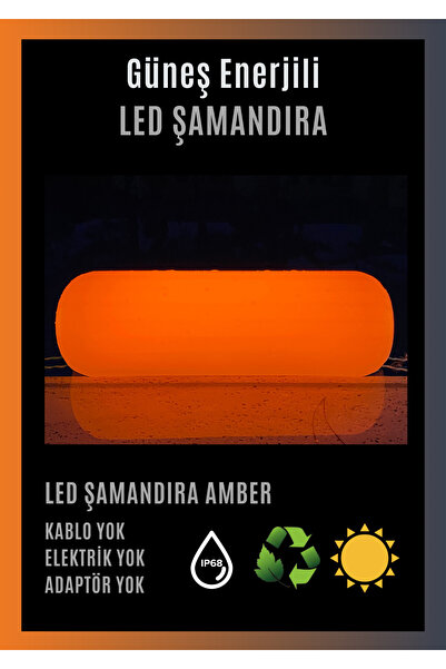 Güneş Enerjili Işıklı CE Sertifikalı Solar Led Şamandıra Amber Renk