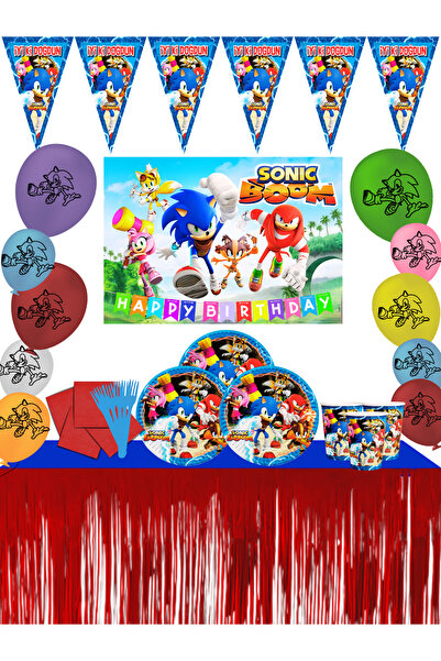 snowparty Σετ διακοσμητικών για πάρτι γενεθλίων Sonic Boom Hedgehog Sonic για...
