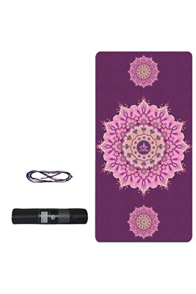 TUSI Yoga Matı Ve Pilates Minderi 6mm Kilim Desenli Mor