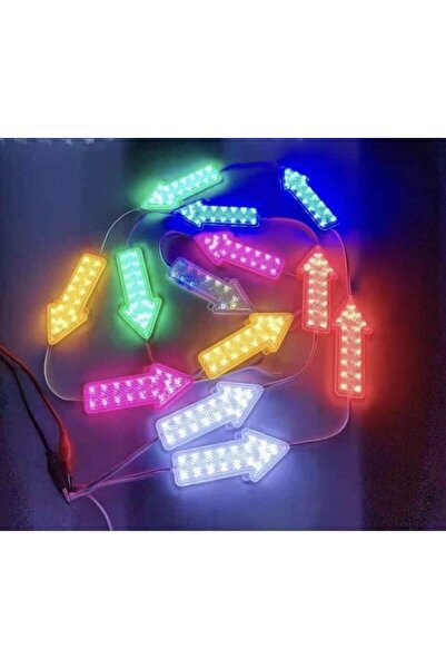 DORA LED 12 Volt Ok Yönlü Led Modül İşaret Modülü Tabela Modül Reklamcı Modül RGB (3 Adet)