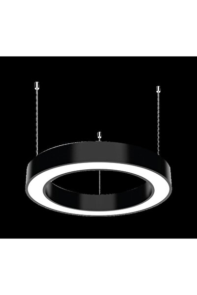 DORA LED YUVARLAK LİNEER AYDINLATMA SİYAH KASA NATURAL BEYAZ IŞIK 50 CM SİMİT LED ARMATÜR