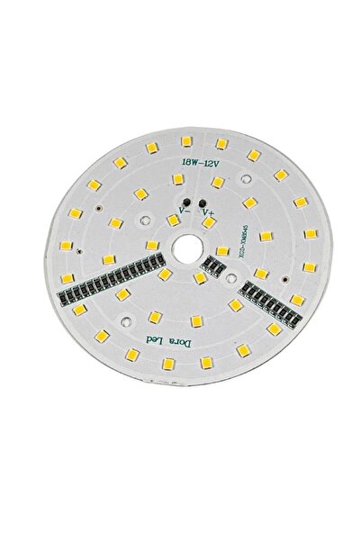 DORA LED 12Volt 18Watt Smd 2835 Ledli Led Modül 10mm Delik Çaplı Gün Işığı 12V 18W Avize Ledi 88mm