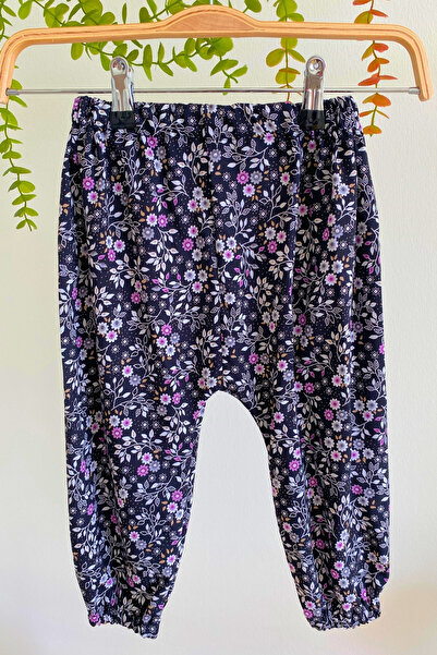 sinankardeşler Girl's Elastic Viscose Patterned Shalwar