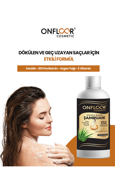 ONFLOOR Dökülme Karşıtı Hızlı Saç Uzatan Saç Bakım Şampuanı Komple Bakım 400ml