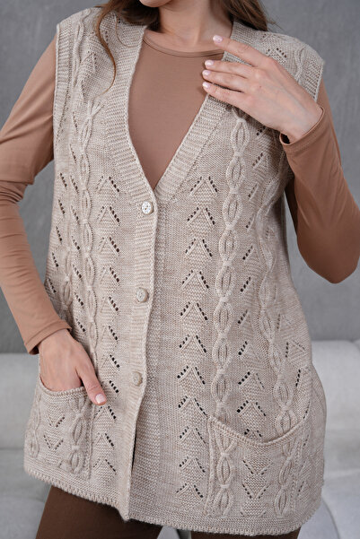 Lamierra Women's Mother Knitwear Wool Vest Knitted