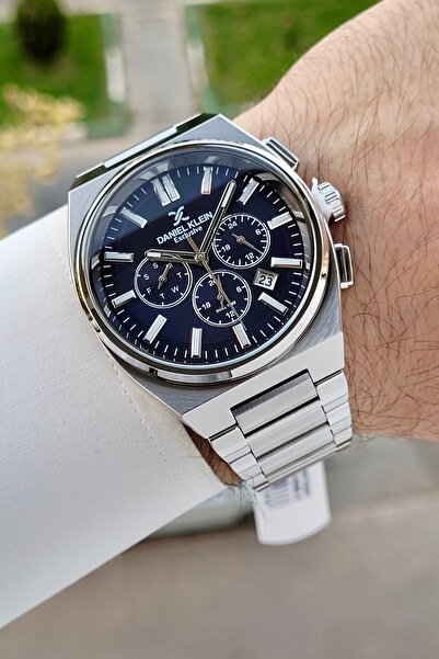 Daniel Klein Kadranı Lacivert Kordonu Gümüş Renk 43 Mm İç Göstergeleri Aktif ...